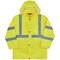 Ergodyne Hi-Vis Rain Jacket, Polyurethane, 150D Oxford Polyester, Class 3 Type R, Lime, 4XL 8366 - alternate 2